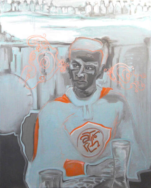 Arthur# Art contemporain#portrait#super héro#café citoyen#café le 3C Aix en Provence# alcool